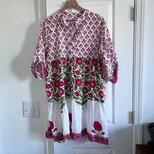 NWOT Mary Marshmellow Floral Printed Tiered Dress